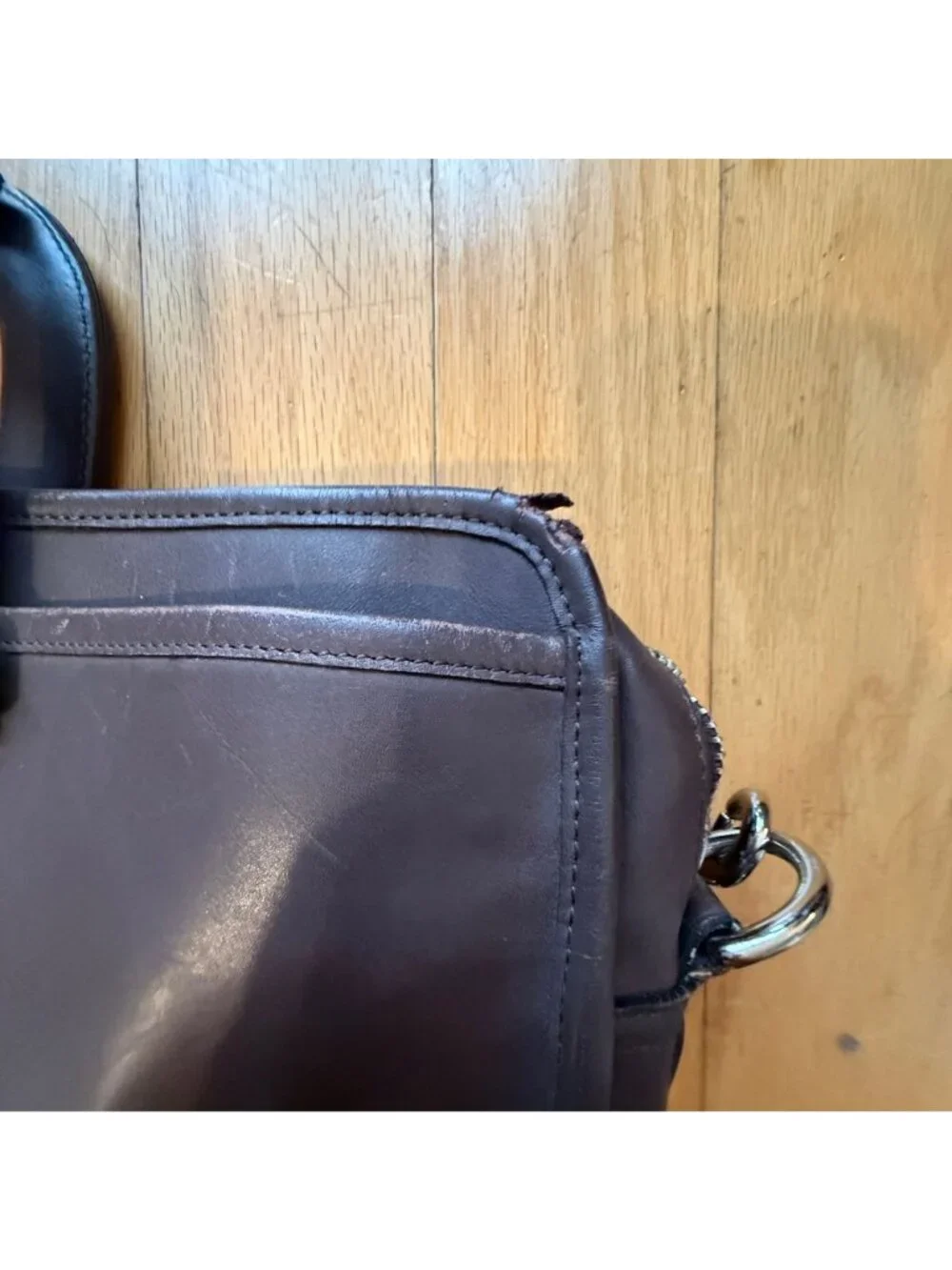 Vintage Coach Brown Leather Messenger Bag *Imperfections F1369